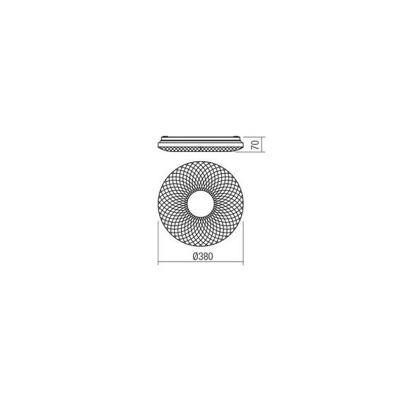 Plafoniera LED Smarter, structura din metal, dispersor din acril, efect de sclipire, 24W, alba - 2- Roveli