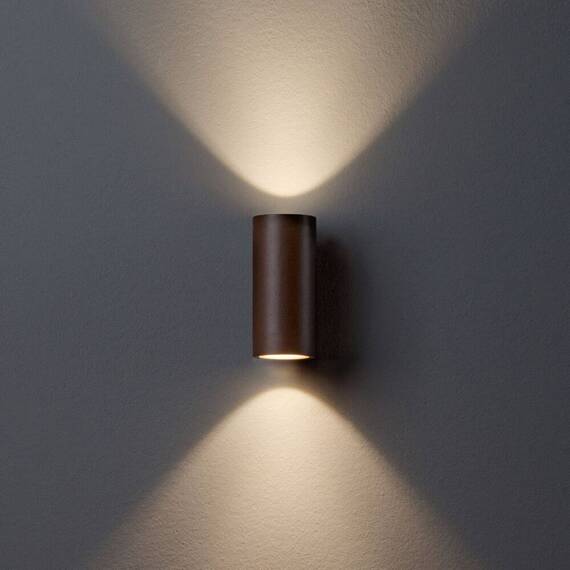Aplica pentru exterior Smarter, realizat din aluminiu, cu LED-uri COB, 2 x 3W , flux luminos de 2 x 288 lumeni, lumina calda, maro inchis - 2- Roveli