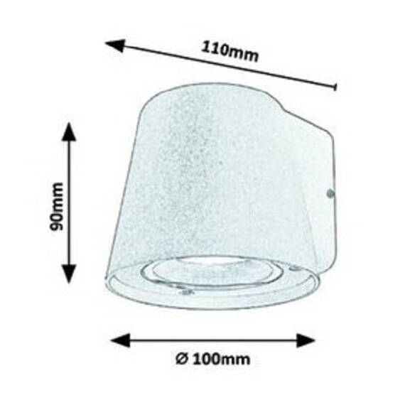 Aplica pentru exterior Rabalux, corp de iluminat realizat din aluminiu, dispersor din sticla transparenta, GU10, 35W, IP54, neagra - 2- Roveli