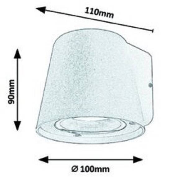 Aplica pentru exterior Rabalux, corp de iluminat realizat din aluminiu, dispersor din sticla transparenta, GU10, 35W, IP54, alba - 2- Roveli