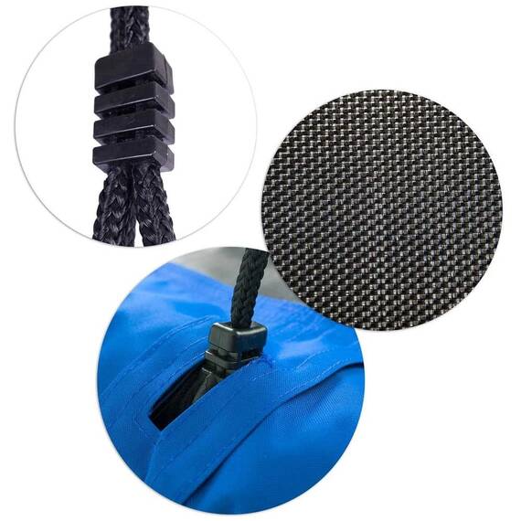Leagan cuib , cadru otel, poliester Oxford acoperit 600D, dreptunghiular, material impermeabil, 110 x 70 cm, albastru - 3- Roveli