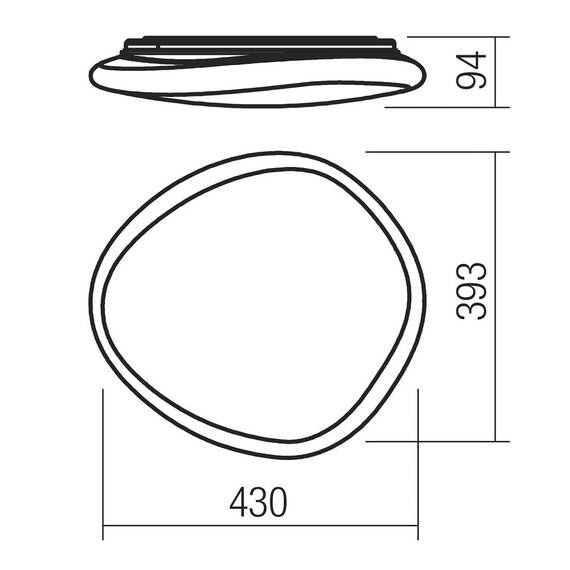 Plafoniera LED Smarter, realizat din metal, dispersor din acril alb, efect de sclipire, 36W, 2500lm, lumina neutra, alba - 3- Roveli