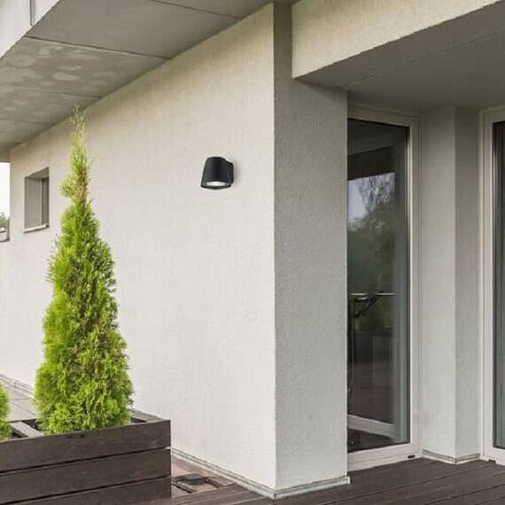 Aplica pentru exterior Rabalux, corp de iluminat realizat din aluminiu, dispersor din sticla transparenta, GU10, 35W, IP54, neagra - 3- Roveli