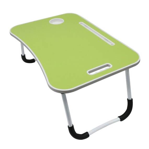 Masa pentru laptop DacEnergy©, 2 picioare din metal, blat din MDF, plianta, elemente din material plastic, 60 x 40 x 27 cm, verde - 2- Roveli