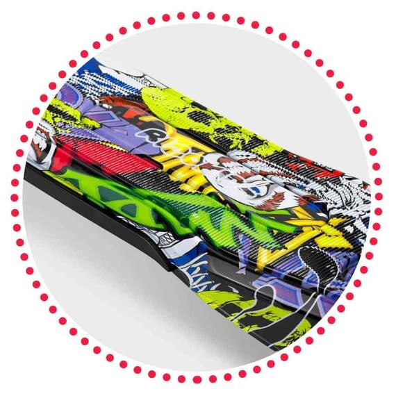 Trotineta, material ghidon aluminiu, cu 3 roti, iluminare Led in roti, inaltime reglabila, 79x27x60 cm, multicolor - 4- Roveli