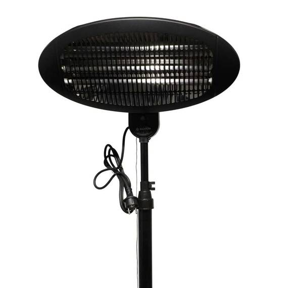 Incalzitor terasa electric, realizat din otel si plastic, IP34, 3 trepte, 2000 W, baza rotunda, comutator On / Off, negru - 4- Roveli
