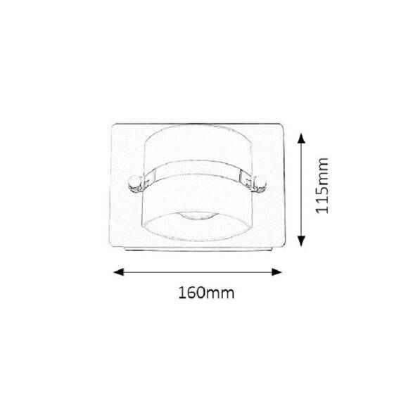 Aplica LED pentru baie Rabalux, structura cromata si un dispersor din plastic, 5W, IP44, 160 x 115 x 75 mm, alba - 4- Roveli
