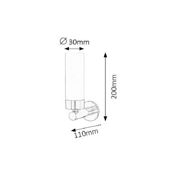 Aplica LED pentru baie Rabalux, structura cromata, un dispersor din sticla, 4W, 371 lumeni, IP44, crom - 4- Roveli
