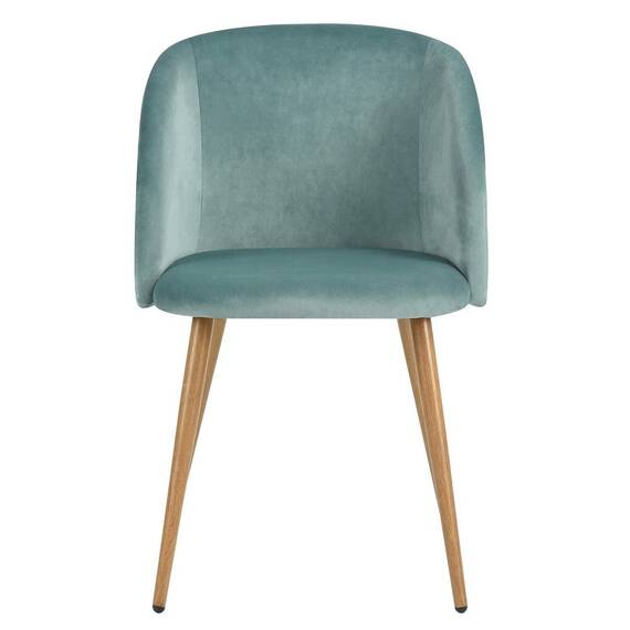 Scaun DacEnergy©, tapitat cu material textil, spatar curbat, 4 picioare realizate din metal, in nuanta lemnului, 81x60x53.5 cm, aqua - 7- Roveli