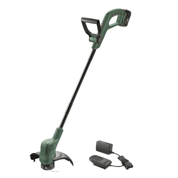 Trimmer pentru gazon, diametru de taiere 23 cm, incarcator si acumulator Li-ion 18 V, 2 Ah - - Roveli
