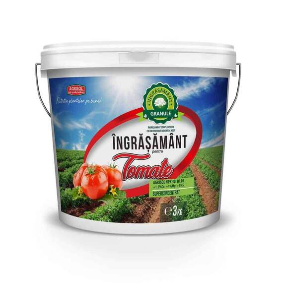 Ingrasamant pentru tomate Agrisol, continut ridicat de N, granulat, 3 kg, primavara - - Roveli