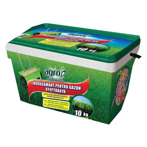Ingrasamant gazon, granulat combinat, suprafata de acoperire 500mp, fara clorizi, 10 kg - - Roveli