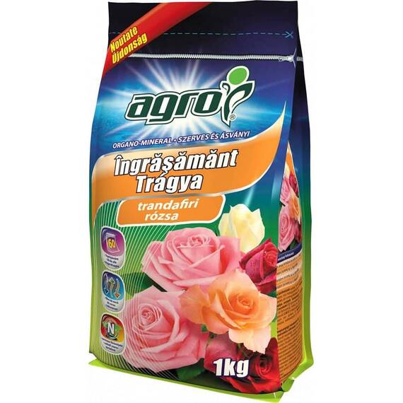 Ingrasamant pentru trandafiri, granulat, componenta organica si minerala, 1 kg - - Roveli