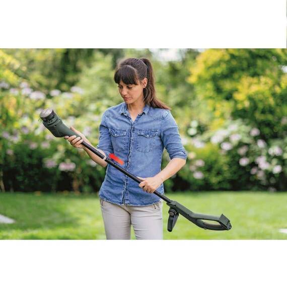 Trimmer pentru gazon, diametru de taiere 23 cm, incarcator si acumulator Li-ion 18 V, 2 Ah - 2- Roveli