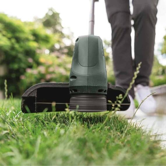 Trimmer pentru gazon, diametru de taiere 23 cm, incarcator si acumulator Li-ion 18 V, 2 Ah - 4- Roveli
