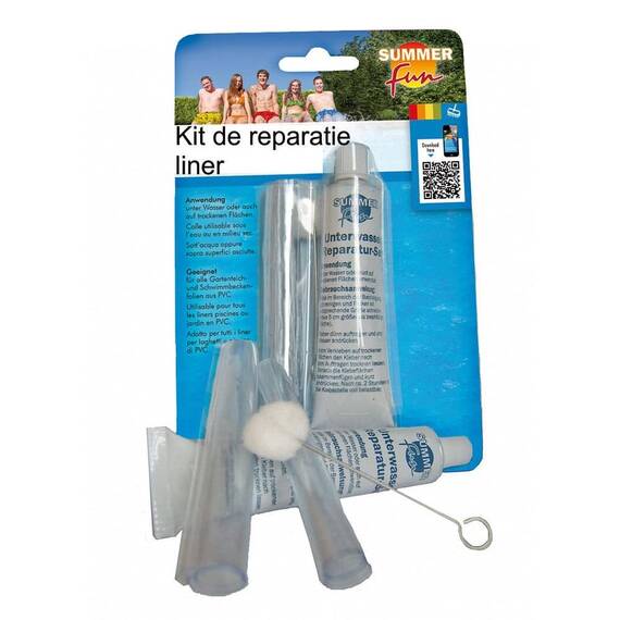 ​Kit reparatie piscina, tub lipici, folie plastic incolora, 50 g - - Roveli