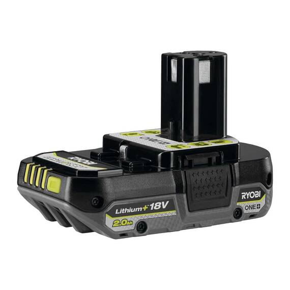 Acumulator compact Lithium Ryobi, 18 V, 2 Ah, 4 trepte afisare puterea ramasa - - Roveli