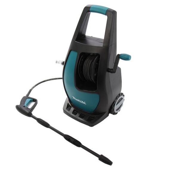 Aparat de spalat cu presiune Makita, motor universal, furtun cu insertie metalica, 1700 W, presiune maxima 110 bari - 2- Roveli
