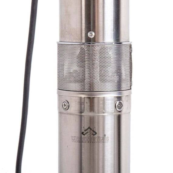 ​Pompa submersibila ape curate Wasserkonig, motor asincron cu 2 poli, carcasa motorului si axul pompei sunt realizate din inox, corpul de refulare din fonta, 50 l/min, 1600 W, inaltime maxima de refulare 140 m - 2- Roveli
