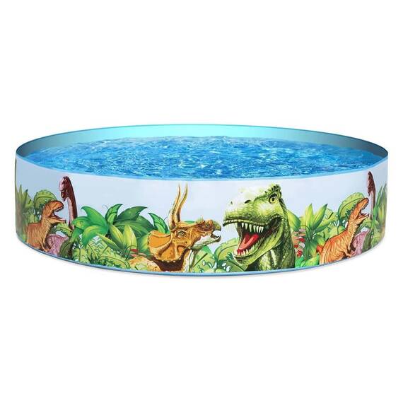 ​Piscina supraterana, pentru copii, forma rotunda, usor de asamblat, PVC, imprimeu dinozauri, 183 x 38 cm, 946 litri - 2- Roveli