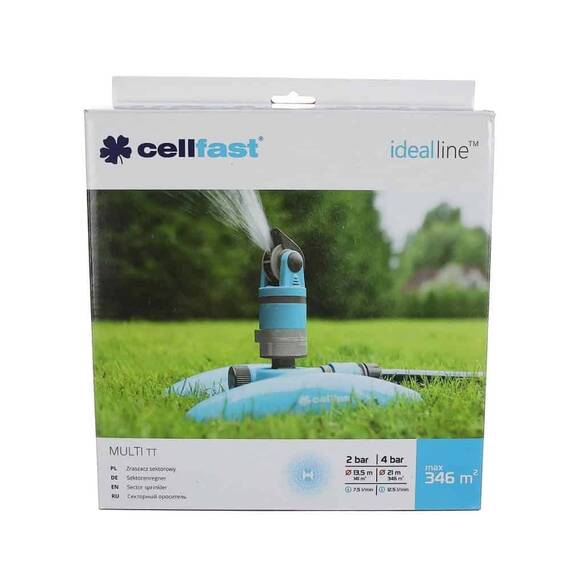 ​Aspersor Cell Fast, confectionat din material plastic, cu stativ, raza de stropire pe orizontala 10 m, suprafata maxima de irigare 300 mp, 4 bar - 3- Roveli