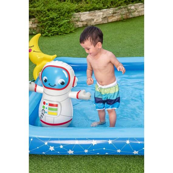 Centru de joaca copii Bestway, gonflabila, confectionat din PVC, model astronaut, cu tobogan, 228 x 206 x 84 cm - 3- Roveli