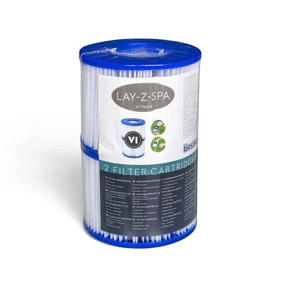 ​Set 2 bucati cartusi filtru Bestway, pentru pompa filtrare apa piscina, din hartie, tip VI, 10 x 8 cm - 3- Roveli