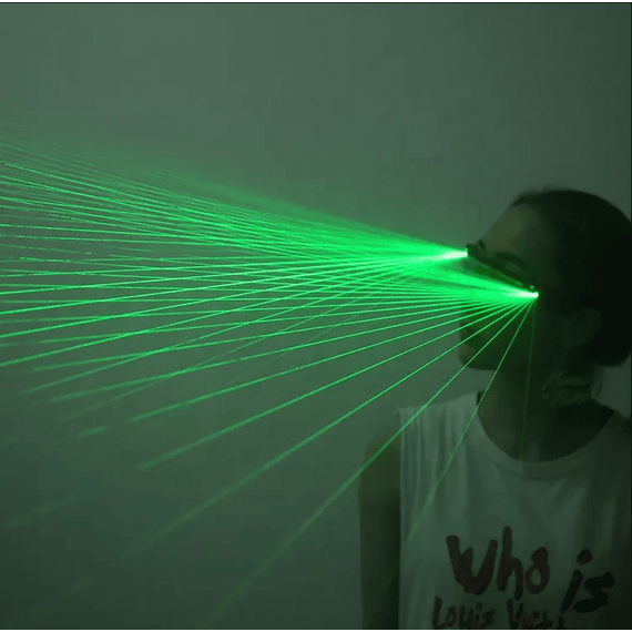 Ochelari reincarcati cu laser LED DacEnergy©, pentru petrecere, dans, festival, club, unisex, culoare verde - 2- Roveli