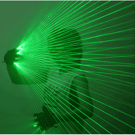 Manusi cu laser LED DacEnergy©, pentru petrecere, dans, festival, club, unisex, culoare verde - - Roveli