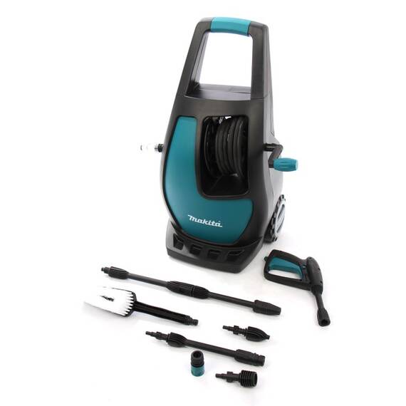 Aparat de spalat cu presiune Makita, motor universal, furtun cu insertie metalica, 1700 W, presiune maxima 110 bari - 4- Roveli