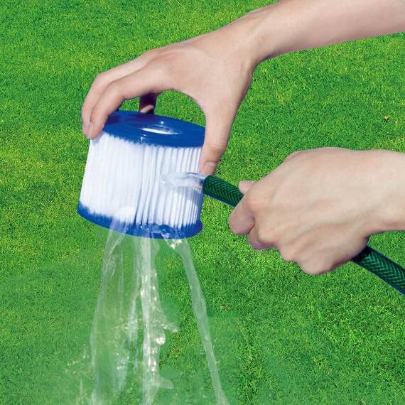 ​Set 2 bucati cartusi filtru Bestway, pentru pompa filtrare apa piscina, din hartie, tip VI, 10 x 8 cm - 4- Roveli