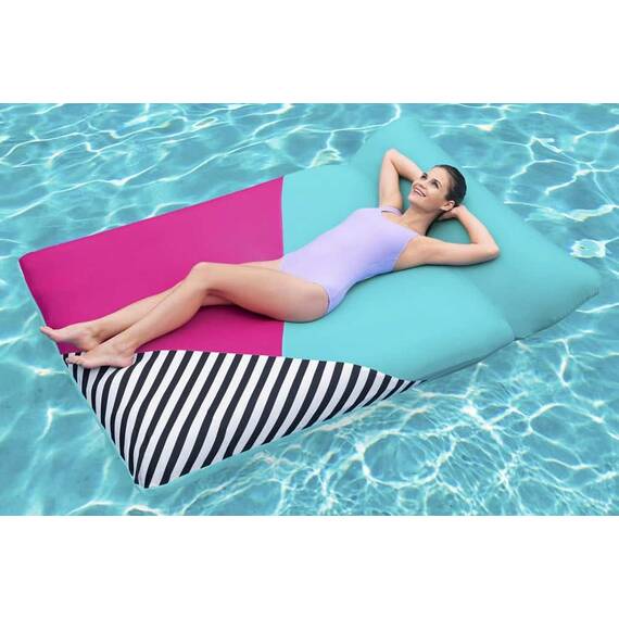 ​Saltea gonflabila, pentru plaja, confectionata din vinil, 1 persoana, greutate maxim 90 kg, 200 x 129 cm, multicolor - 4- Roveli