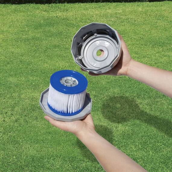 ​Set 2 bucati cartusi filtru Bestway, pentru pompa filtrare apa piscina, din hartie, tip VI, 10 x 8 cm - 5- Roveli
