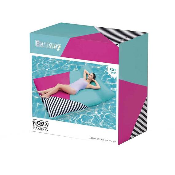 ​Saltea gonflabila, pentru plaja, confectionata din vinil, 1 persoana, greutate maxim 90 kg, 200 x 129 cm, multicolor - 5- Roveli