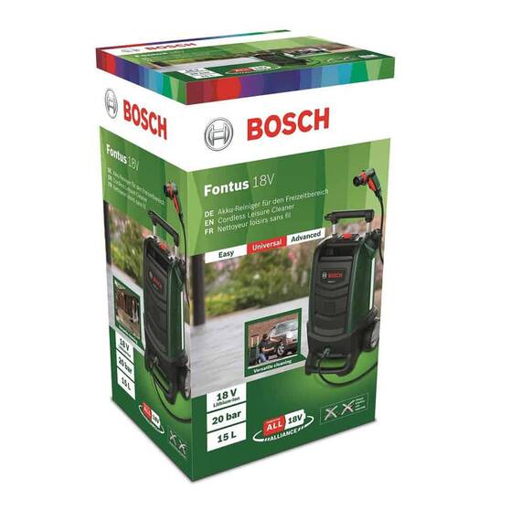 ​Aparat de spalat cu presiune Bosch, patru modele de stropit, presiune reglabila a apei, SmartBrush, 18V Li-Ion, cu rezervor 15 l, fara acumulator - 8- Roveli