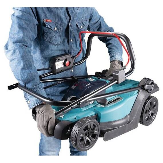 Masina de tuns gazon Makita, latime de taiere 33 cm, cu acumulator LXT, 18V, 4A si incarcator standard, sac de colectare 30 l - 6- Roveli