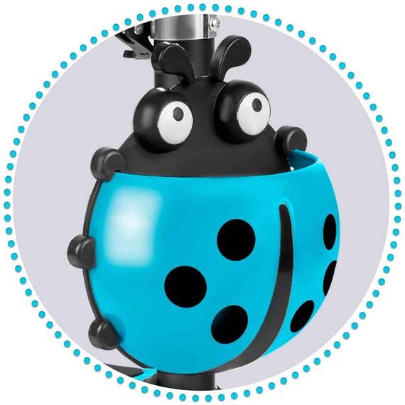 Trotineta pentru copii 3in1, constructie moderna si sigur, cos in forma de gargarita, detasabil, iluminare LED colorata a rotilor din fata, turcoaz - 8- Roveli