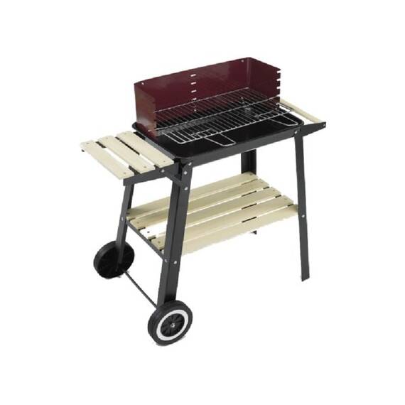 ​Gratar, fabricat din otel, gril din inox, pe carbune, suprafata de gatit 47 x 24 cm - - Roveli