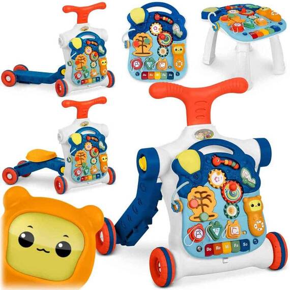 Antemergator 5 in 1 , solid si durabil, calaret, impingator, scuter, masa si tabla educationala, 44,5 × 37 × 51,5 cm - 2- Roveli