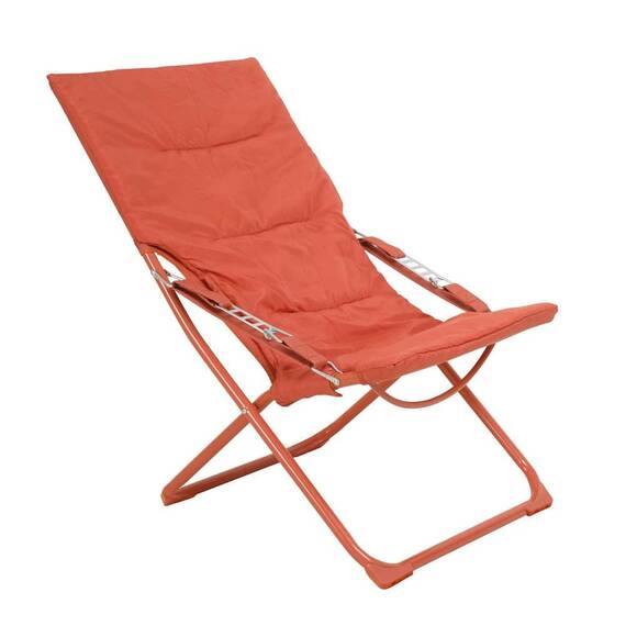 ​Scaun camping DacEnergy©, structura metalica, tapiteria din poliester, pliant, 85.5 x 63 x 95 cm, portocaliu - - Roveli