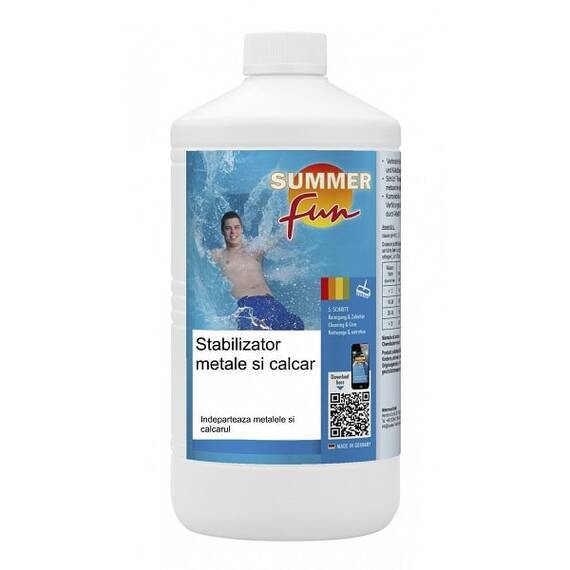 Stabilizator metale si calcar Summer Fun, pentru apa piscina, eliminarea calcarului si metalelor din apa - - Roveli