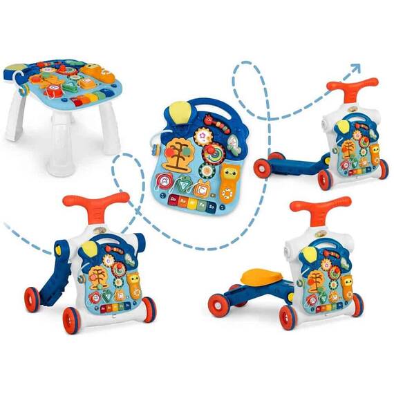 Antemergator 5 in 1 , solid si durabil, calaret, impingator, scuter, masa si tabla educationala, 44,5 × 37 × 51,5 cm - 4- Roveli