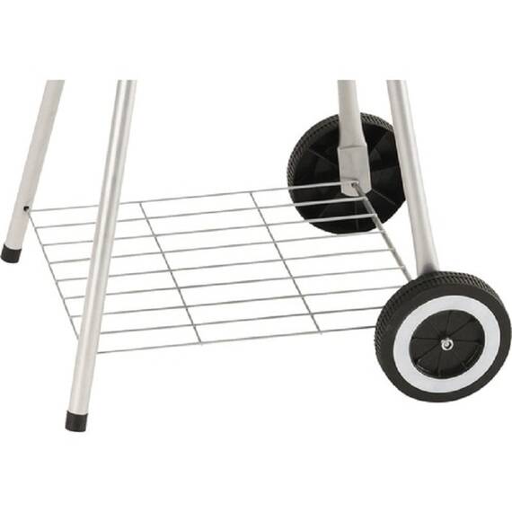 ​Gratar, fabricat din otel, cu capac, cutie pentru cenusa, 2 manere, 2 roti, gril din inox, suprafata de gatit 43x40 cm - 3- Roveli