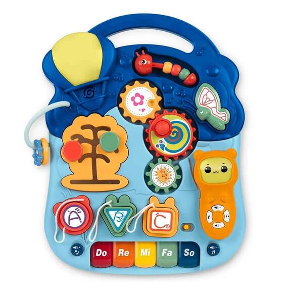 Antemergator 5 in 1 , solid si durabil, calaret, impingator, scuter, masa si tabla educationala, 44,5 × 37 × 51,5 cm - 7- Roveli