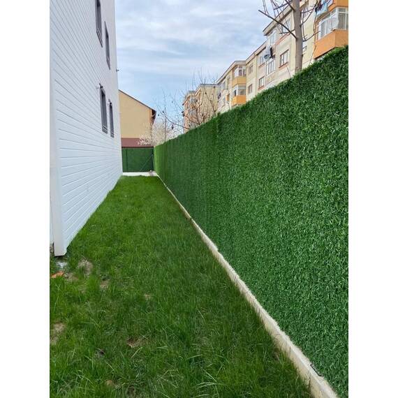 Plasa paravan imitatie gard viu DacEnergy©, rezistent la ploaie, soare, 2x10 m, verde - 6- Roveli