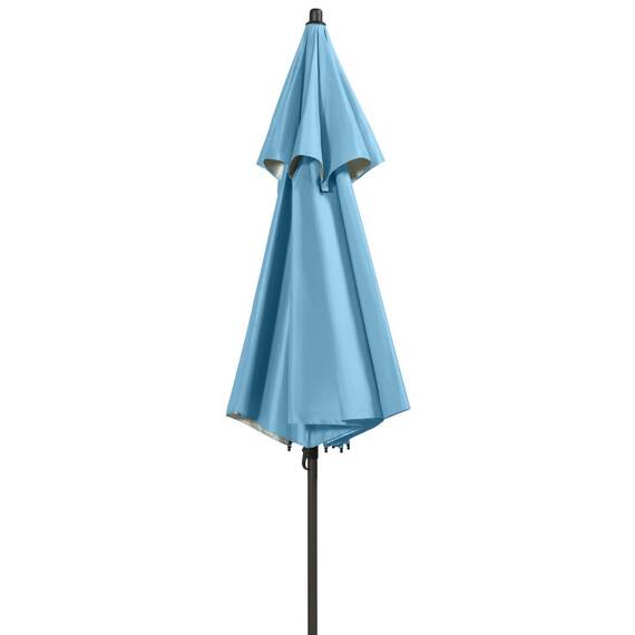 Umbrela pentru soare DacEnergy©, realizat din poliester, structura metalica, rezistenta la umezeala si la razele UV,  forma rotunda, 200 x 207 cm, culoare albastra - 2- Roveli