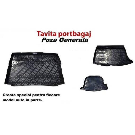 Covor profesional protectie portbagaj tavita negru dedicat Seat Leon II 2005-2013 Hatchback - - Roveli