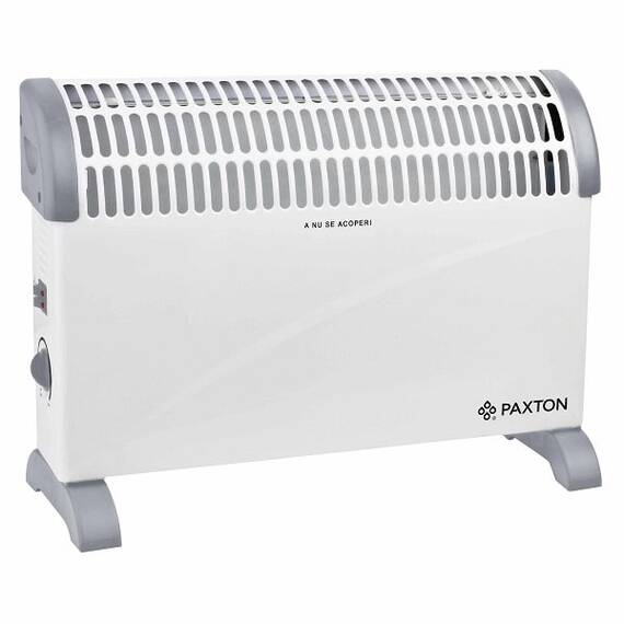 Convector electric, 3 trepte de putere 750 / 1250 / 2000 W, protectie supraincalzire, oprire automata, protectie supraincalzire, alb si negru - - Roveli
