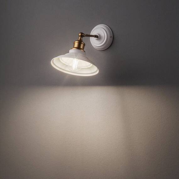 Aplica Smarter, dispersor din metal, dulie E27, 42 W, stil modern, finisaj alb mat - 2- Roveli