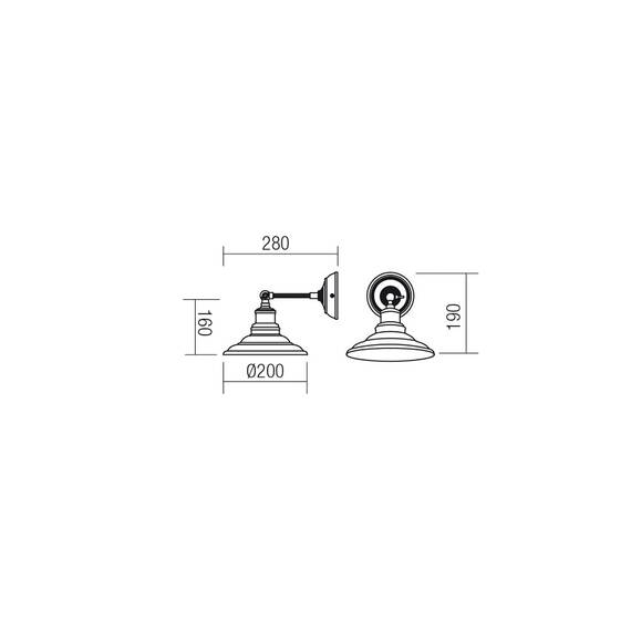 Aplica Smarter, dispersor din metal, dulie E27, 42 W, stil modern, finisaj negru si cupru - 2- Roveli
